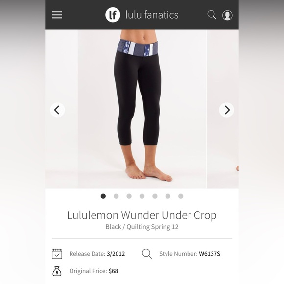Lululemon Wunder Under Reversible Cropped Leggings‎ - Picture 1 of 12